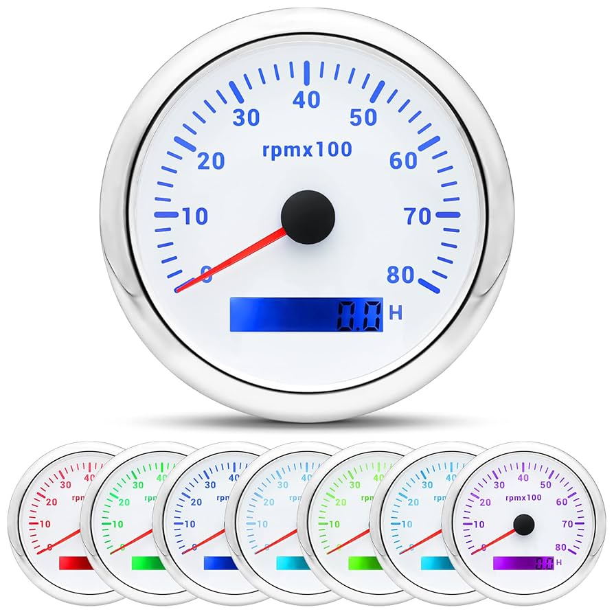 Amazon.com: ARTILAURA Tachometer Boat Tacometro 85mm 3-3/8